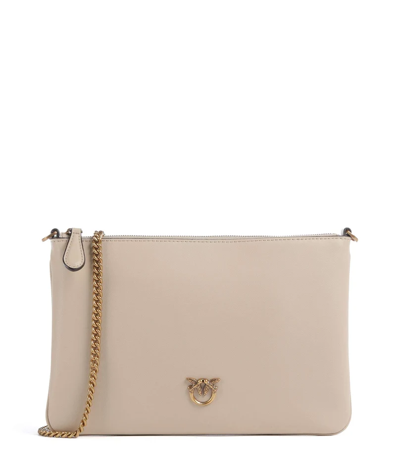 Pinko Flat Classic Sac bandoulière beige/grigio fumo/antique gold