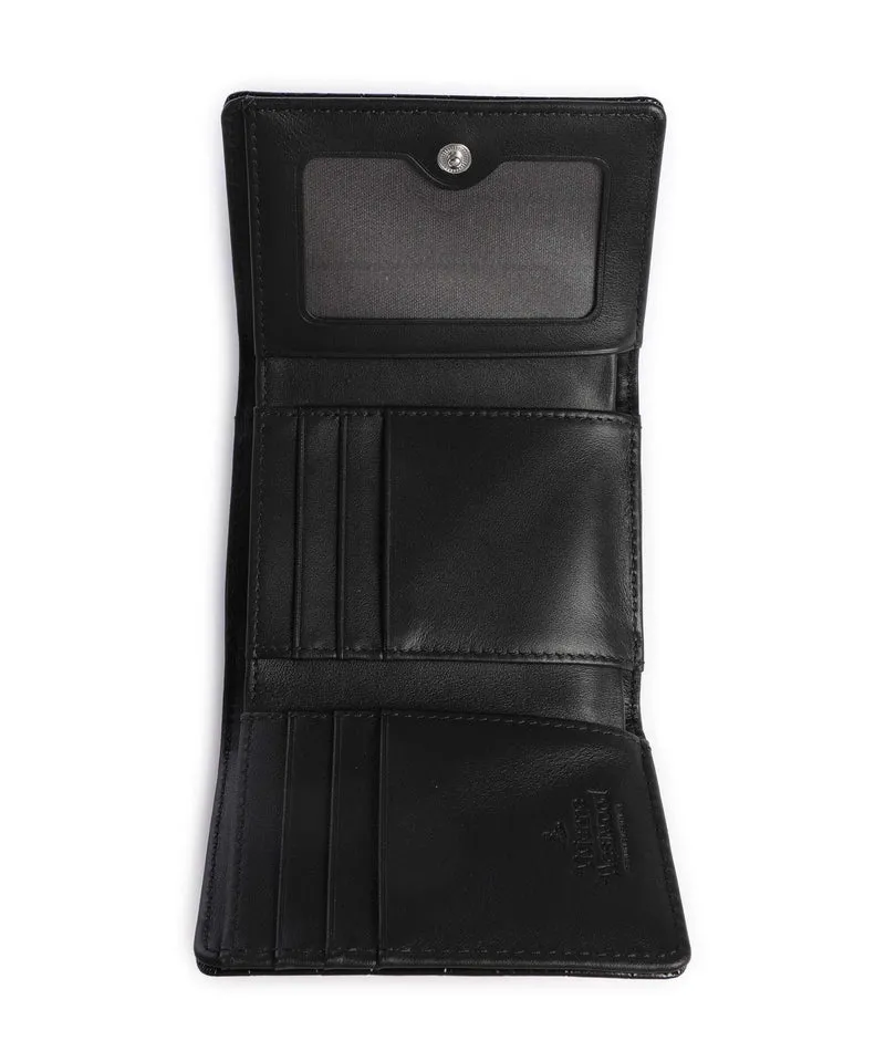 Vivienne Westwood Frame Embossed Croc Small Portefeuille black