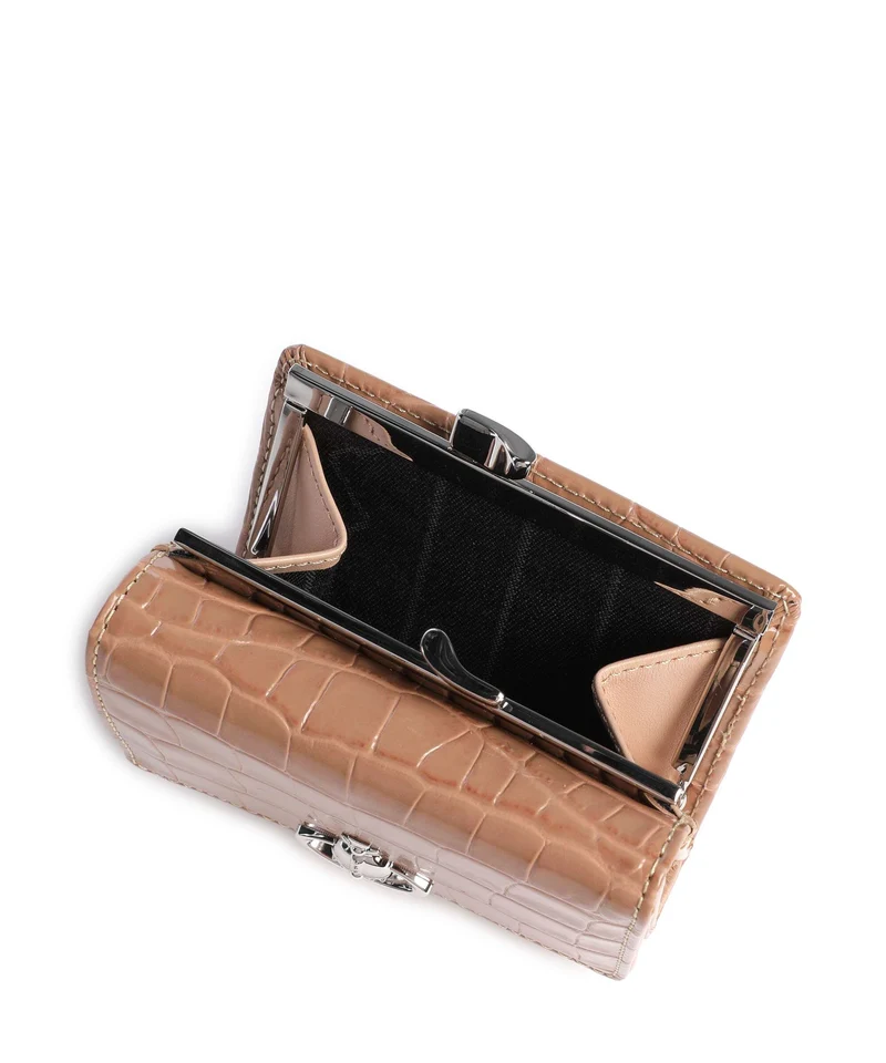 Vivienne Westwood Frame Embossed Croc Small Portefeuille dusty pink
