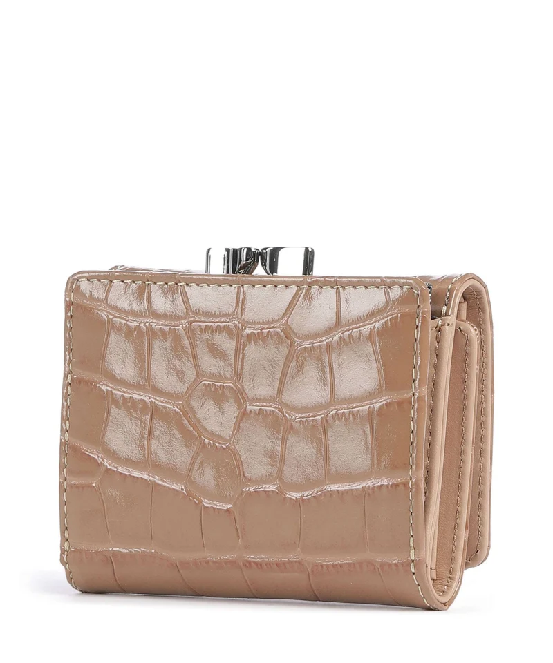 Vivienne Westwood Frame Embossed Croc Small Portefeuille dusty pink