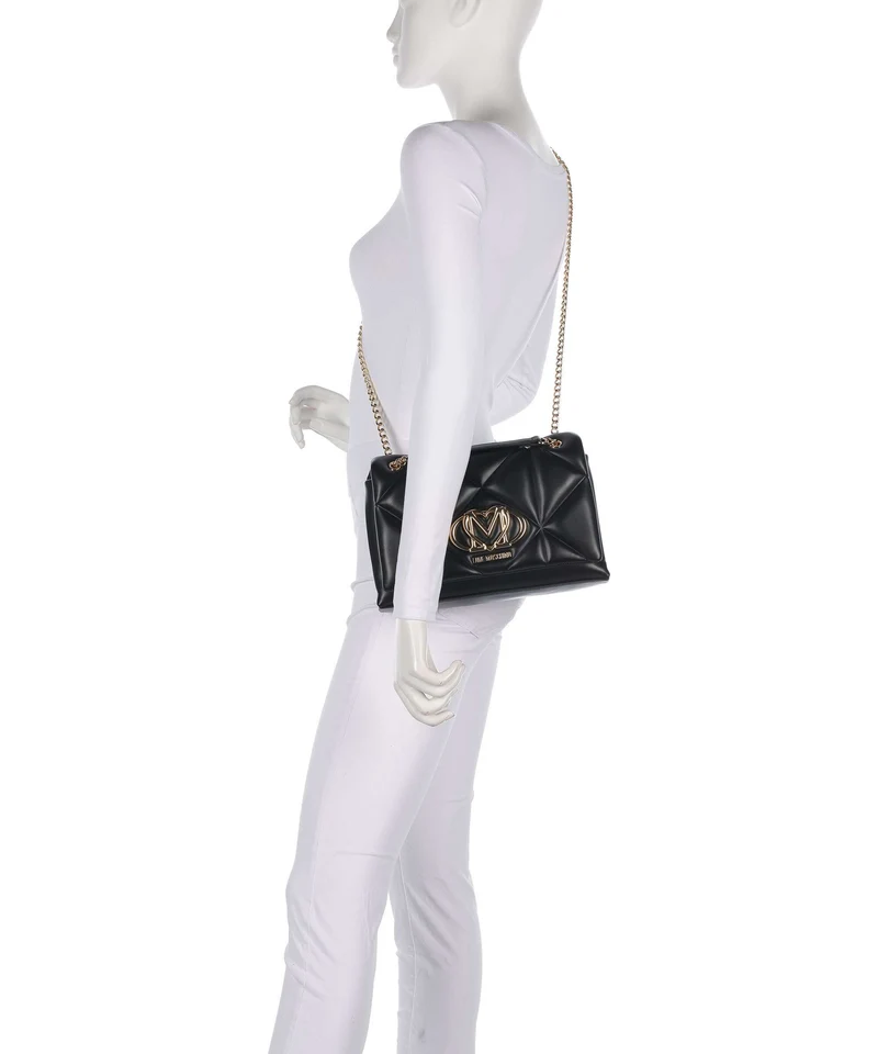 Love Moschino Embossed Q Sac porté épaule black