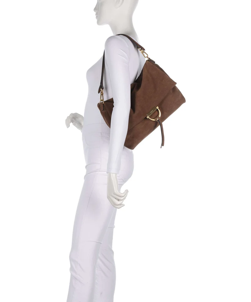 Abro Suede Temi Large Sac porté épaule wood