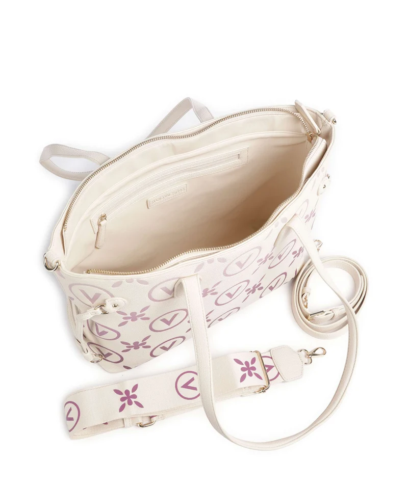 Valentino Bags Samba Re Print Cabas ecru/rosa