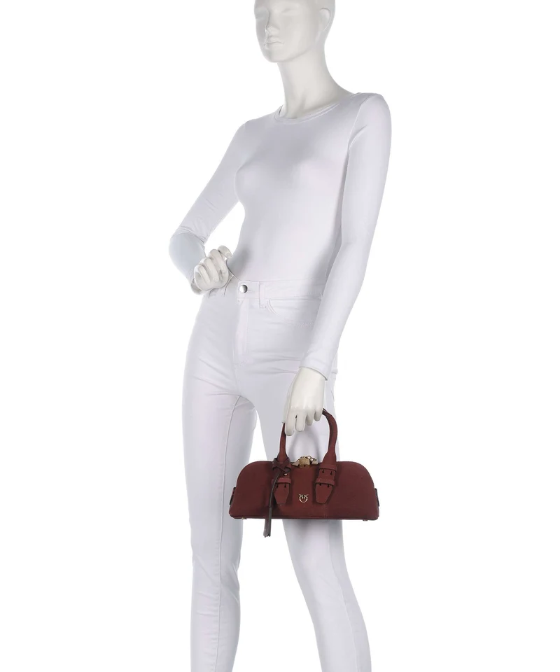 Pinko Bowling Horizontal Sac à main rosso vino/antique gold
