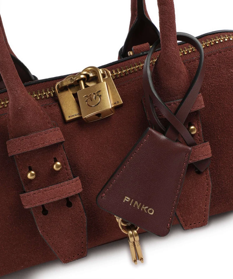 Pinko Bowling Horizontal Sac à main rosso vino/antique gold