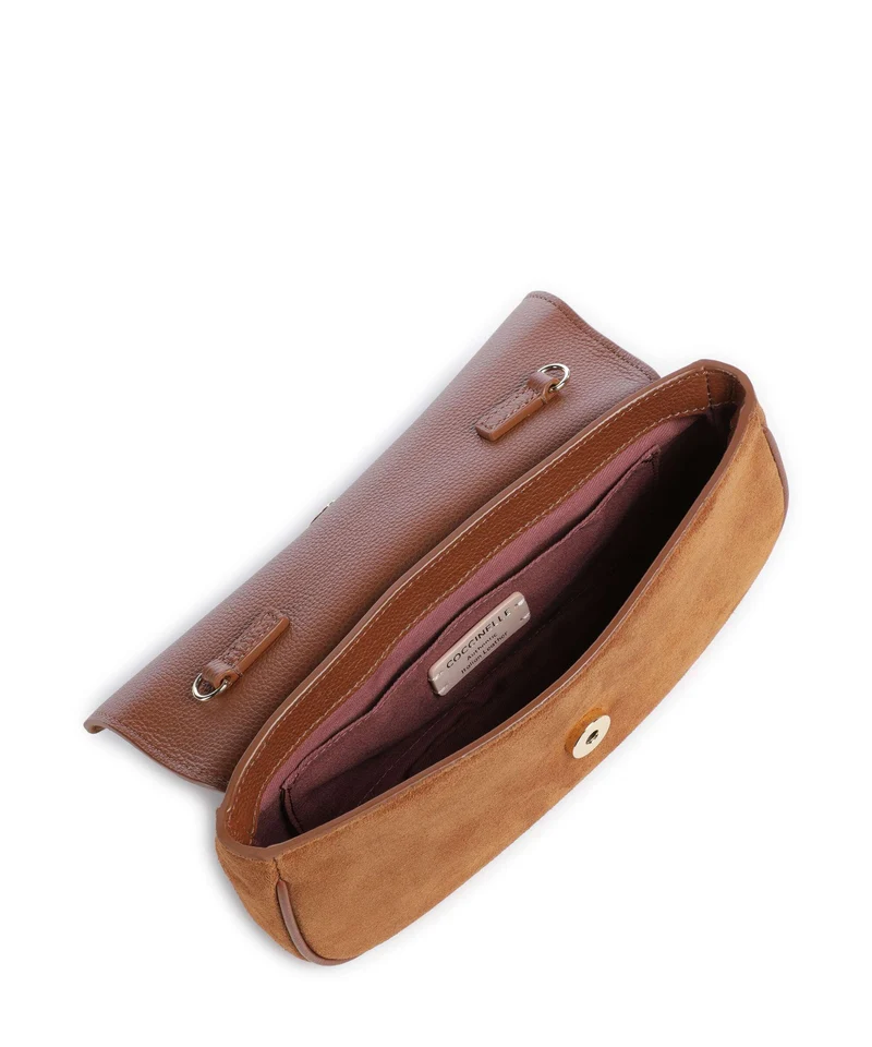 Coccinelle Mavery Suede Sac bandoulière cognac