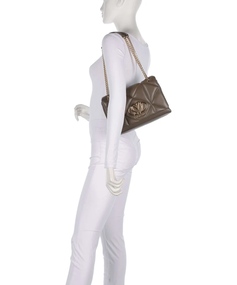 Love Moschino Embossed Q Sac porté épaule mud