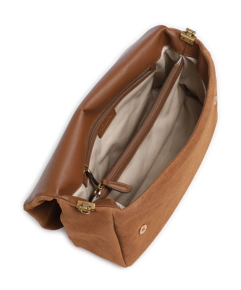 Pinko Click Soft Horizontal Sac porté épaule marrone/leone/antique gold