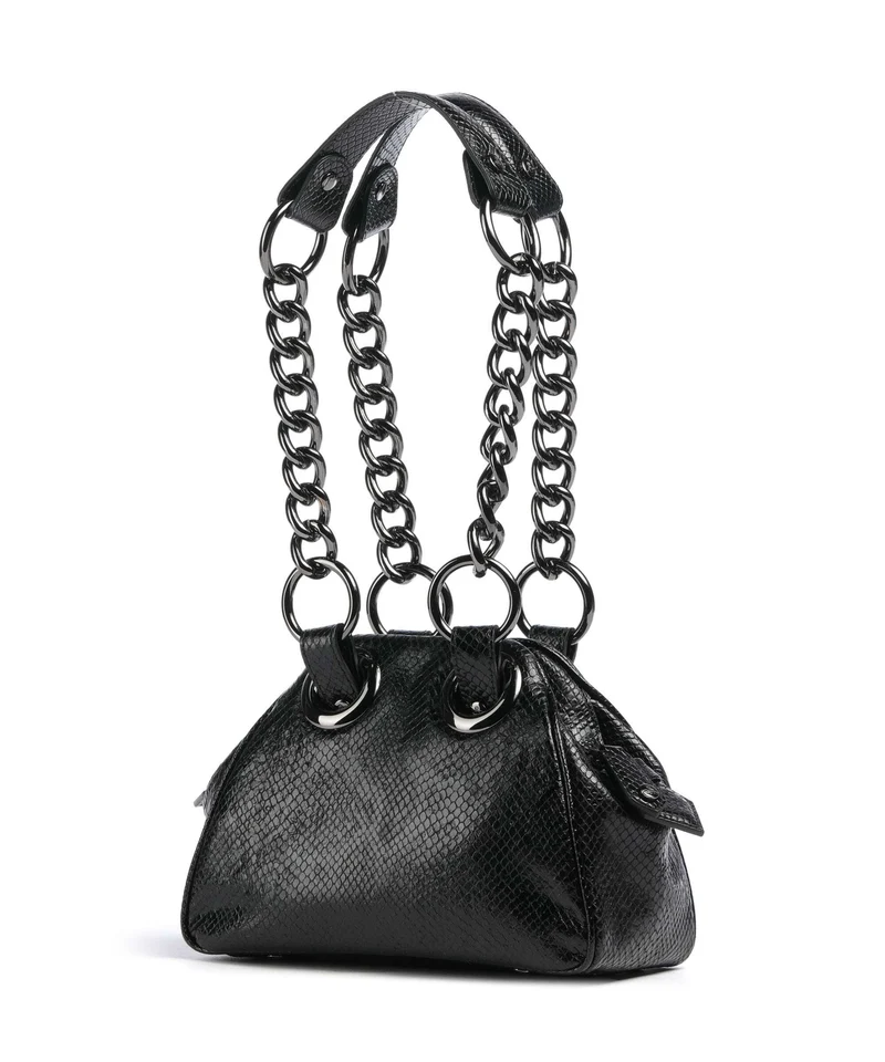 Vivienne Westwood Archive Python-Effect Embossed Sac porté épaule black