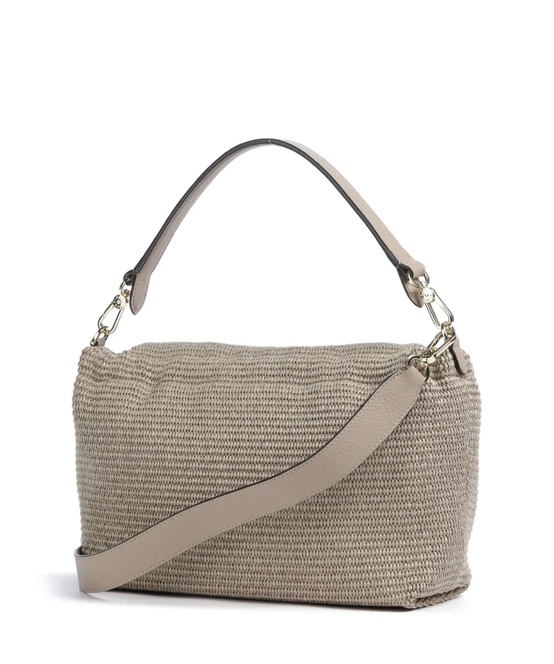 Abro Raffia Classica Temi Large Sac porté épaule siena