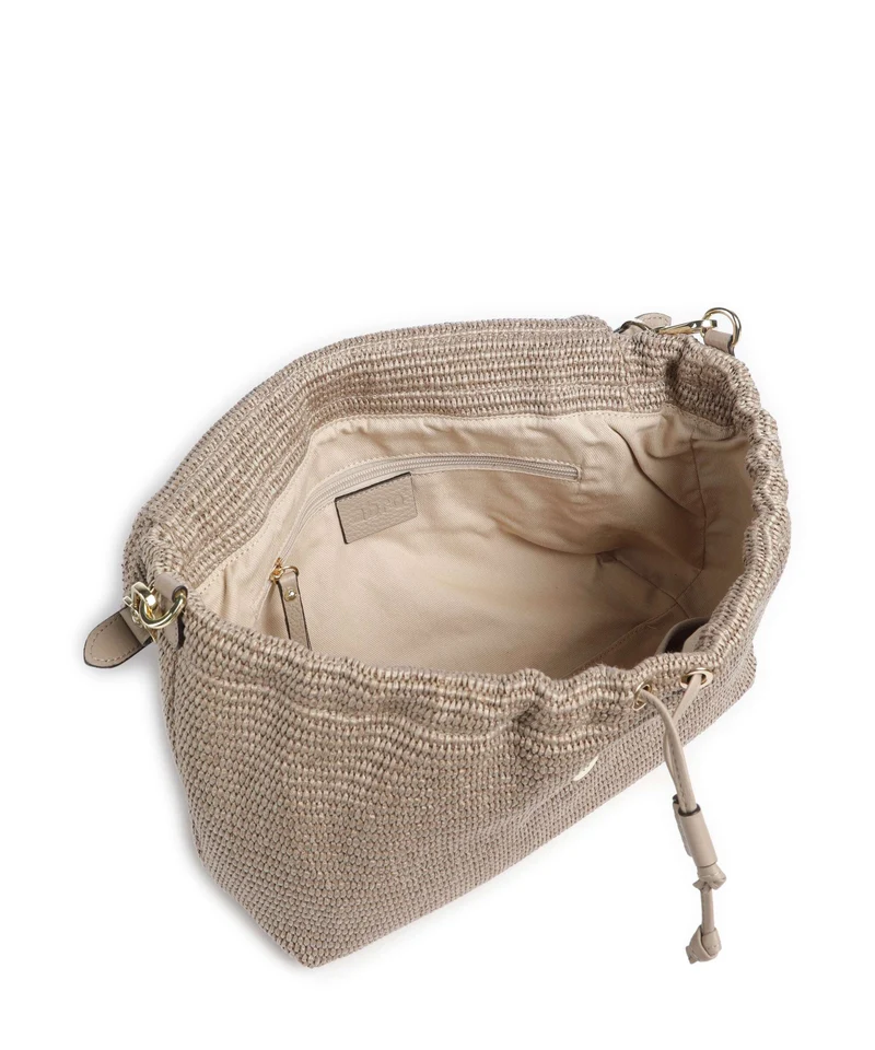 Abro Raffia Classica Temi Large Sac porté épaule siena