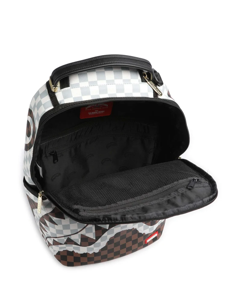 Sprayground Cream And Brown Tear Check Sac à dos multicolour