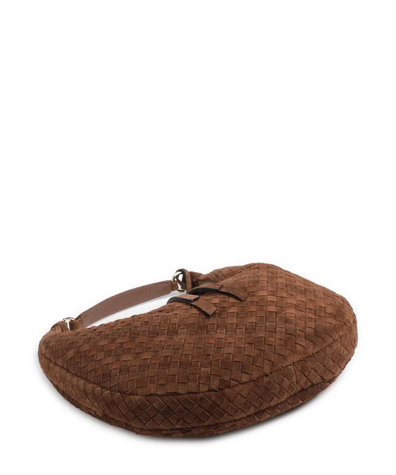 Abro Suede Nana Small Sac fourre-tout wood