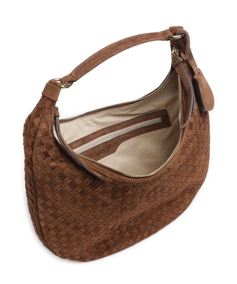 Abro Suede Nana Small Sac fourre-tout wood