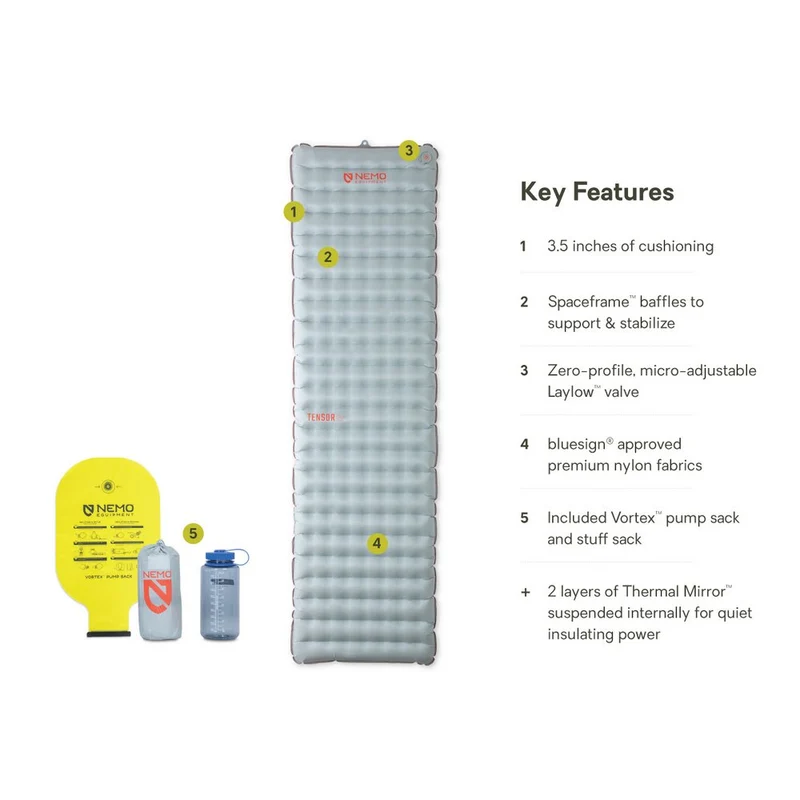 Matelas de sol gonflable isolé Nemo Tensor All-Season Ultralight – Régulier