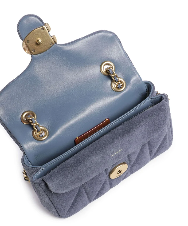 Coach Tabby Quilted 20 Sac porté épaule light denim