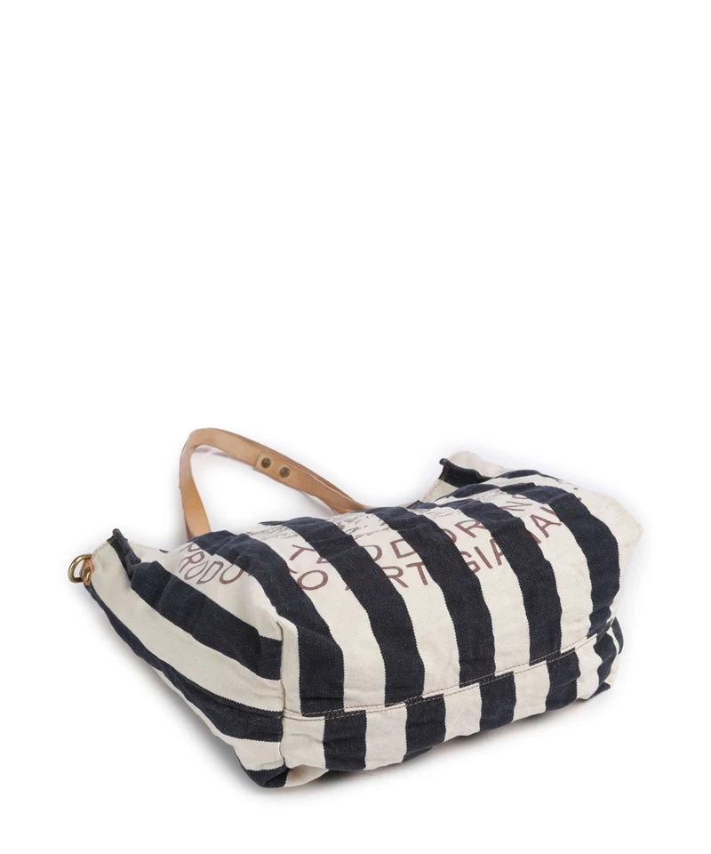 Campomaggi Cabas blue/beige