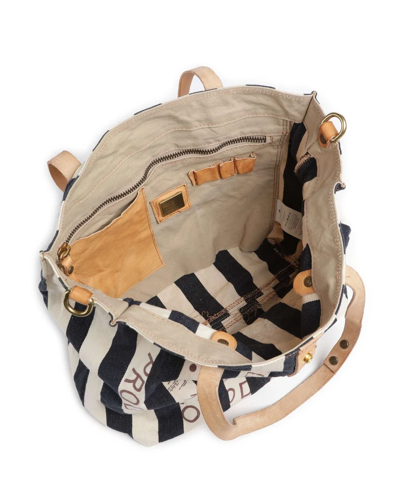 Campomaggi Cabas blue/beige