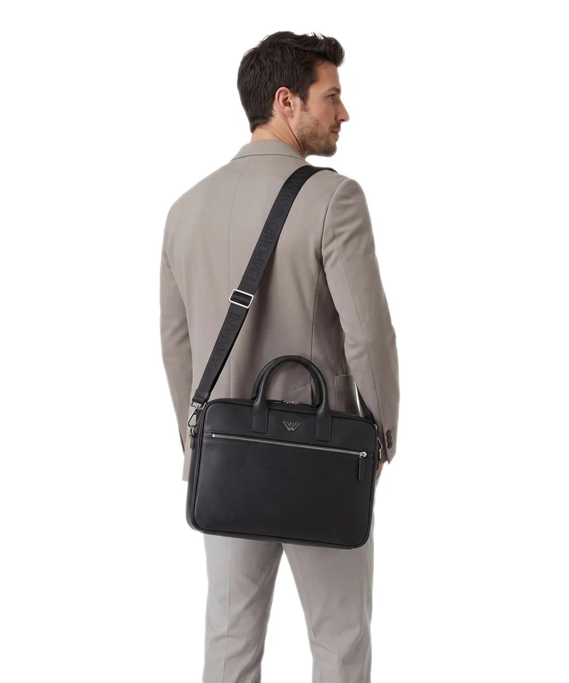 Emporio Armani Business Regenerated Porte-document ebony