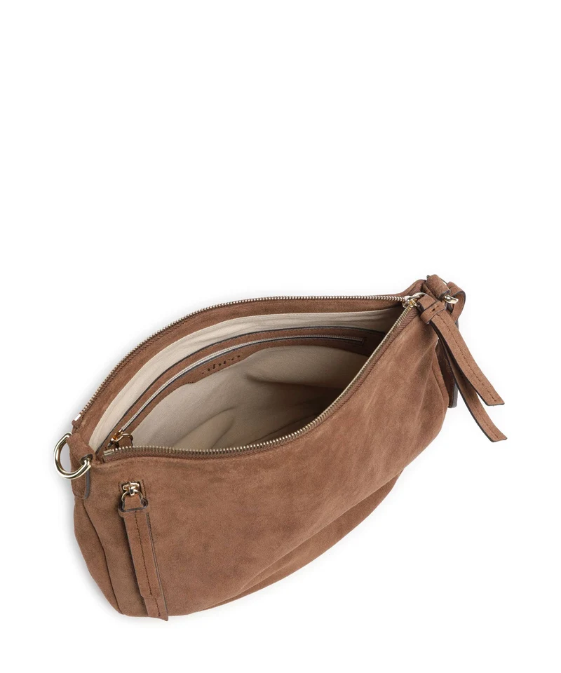 Abro Suede Juna Small Sac fourre-tout wood