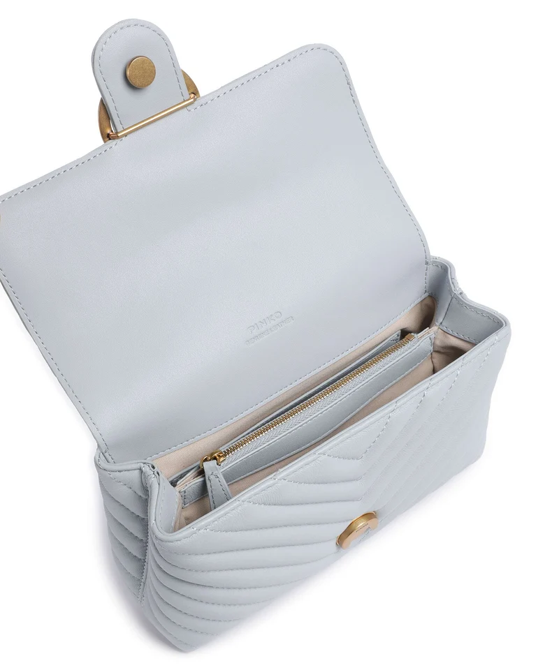 Pinko Love Lady Puff Mini Sac à main azzurro celeste/antique gold