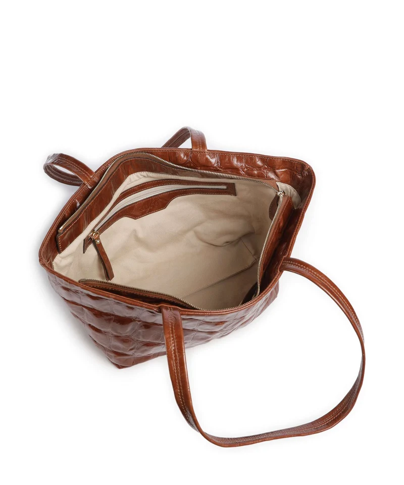 Abro Maxi Cocco Alba Sac porté épaule caramel/cognac