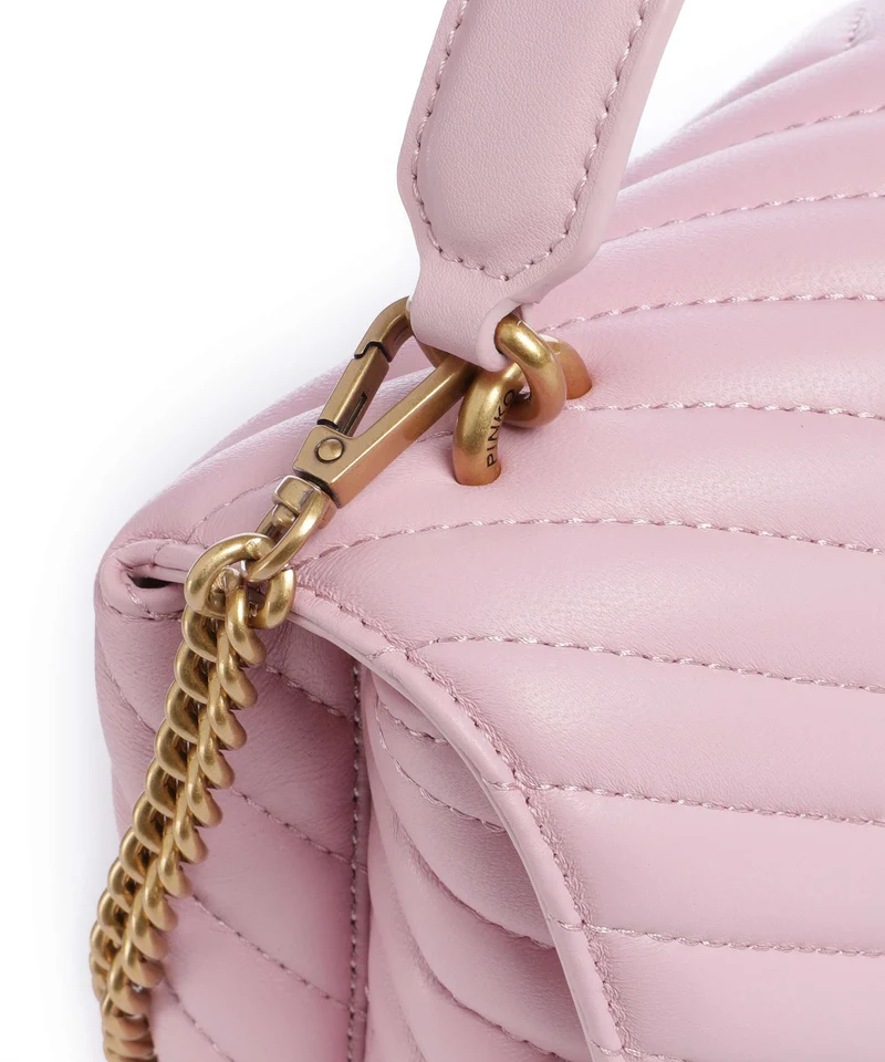 Pinko Love Lady Puff Mini Sac à main rosa chiaro/antique gold