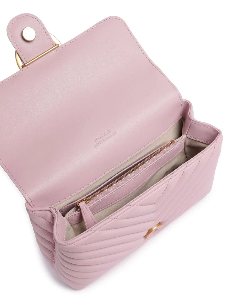 Pinko Love Lady Puff Mini Sac à main rosa chiaro/antique gold