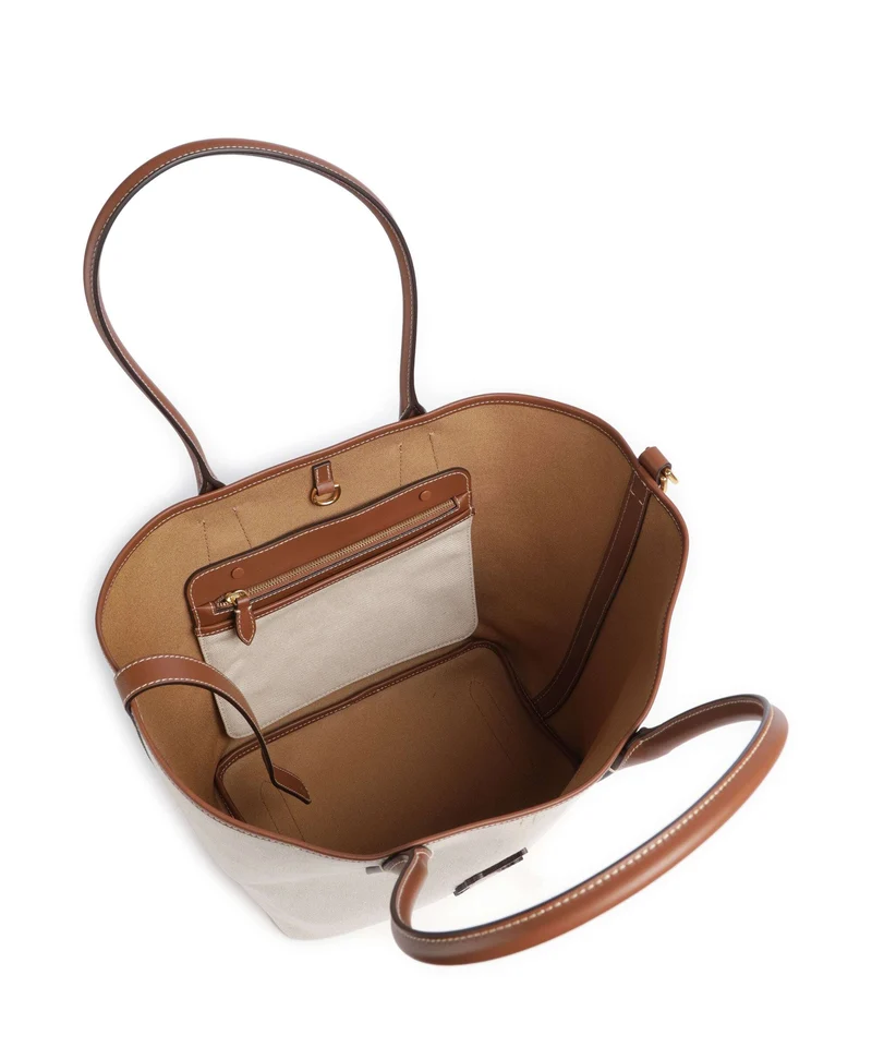 Polo Ralph Lauren Bellport Medium Cabas natural/cuoio