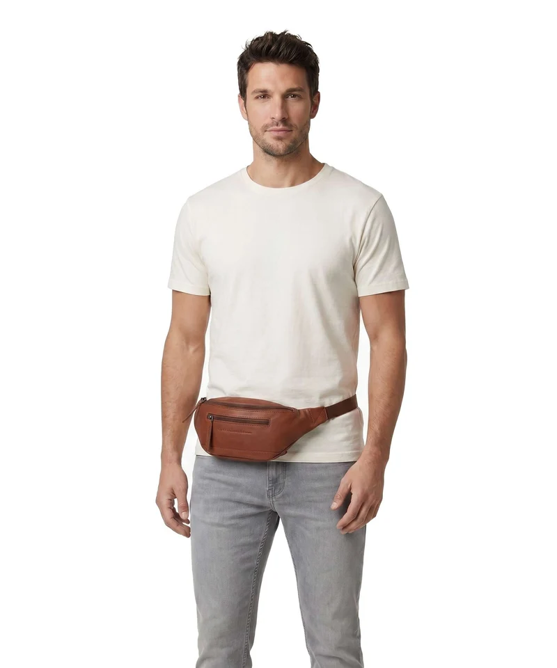 The Chesterfield Brand Wax Pull Up Cow Brana Sac banane cognac