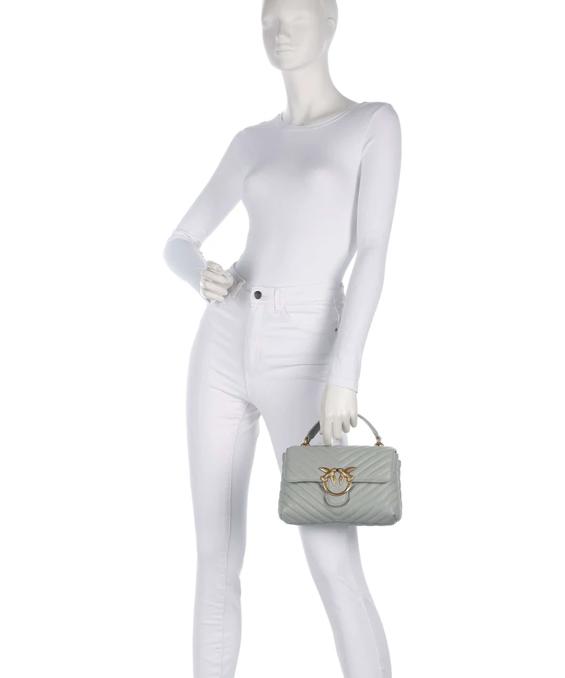 Pinko Love Lady Puff Mini Sac à main grigio perla/antique gold