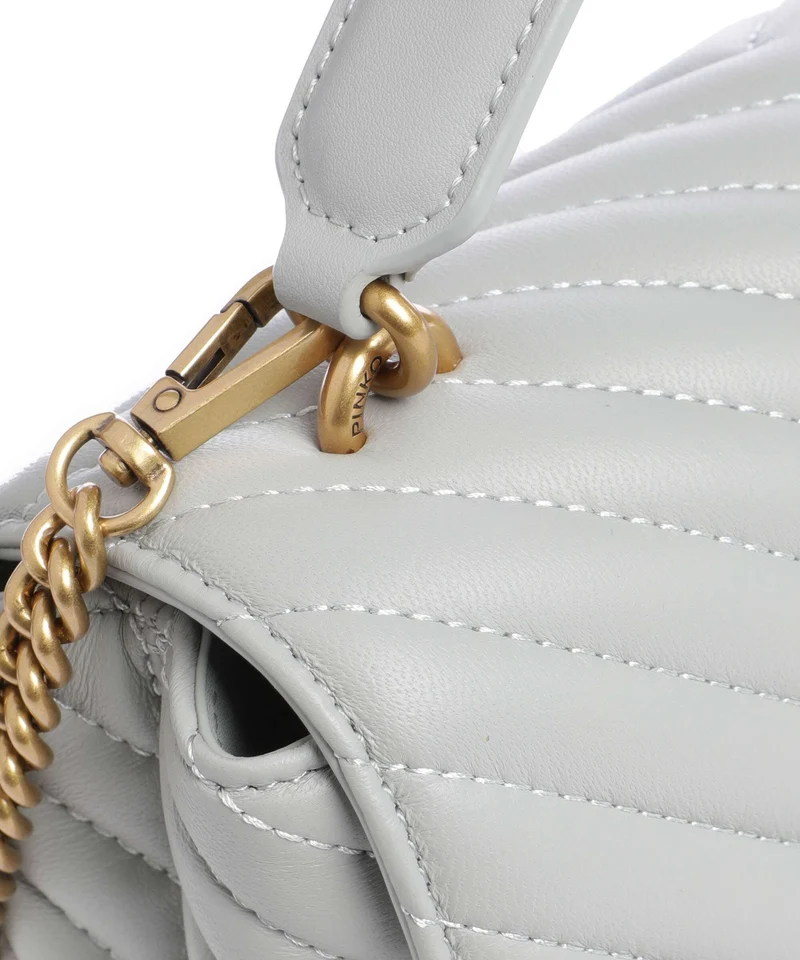 Pinko Love Lady Puff Mini Sac à main grigio perla/antique gold