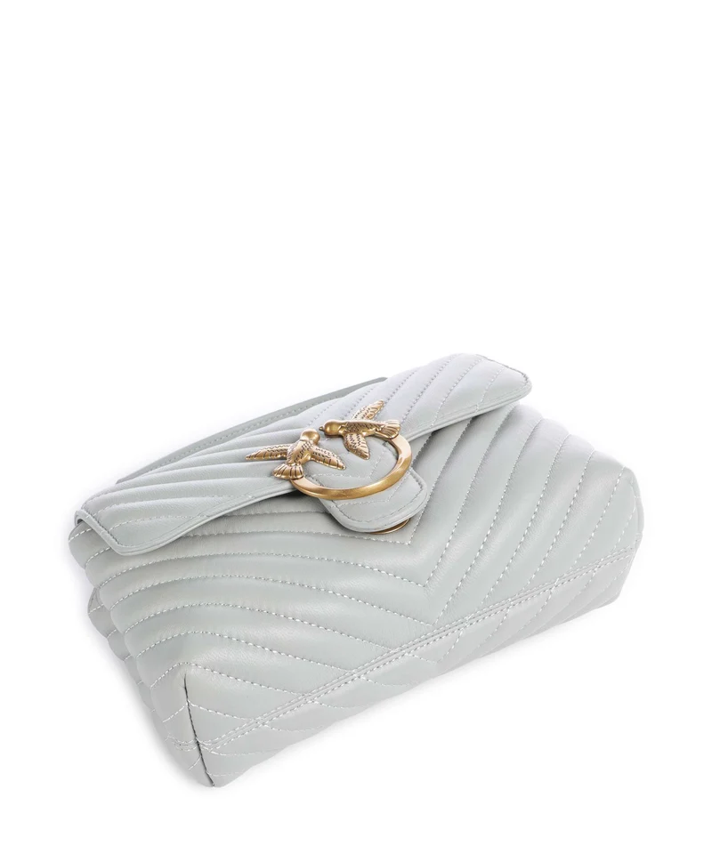 Pinko Love Lady Puff Mini Sac à main grigio perla/antique gold