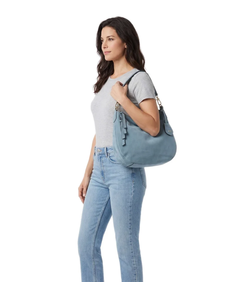 Abro Suede Juna Small Sac fourre-tout sapphire