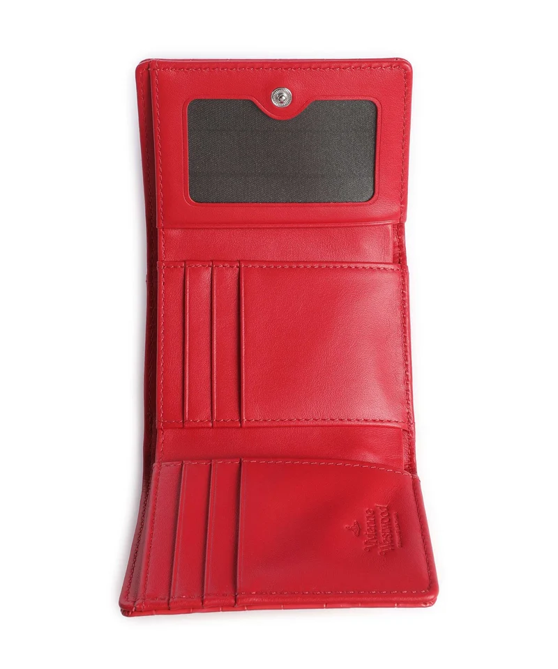 Vivienne Westwood Frame Embossed Croc Small Portefeuille coral