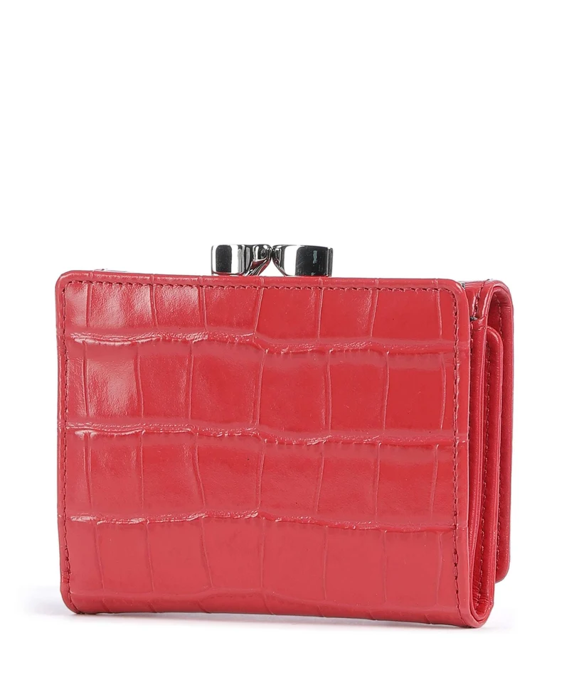 Vivienne Westwood Frame Embossed Croc Small Portefeuille coral