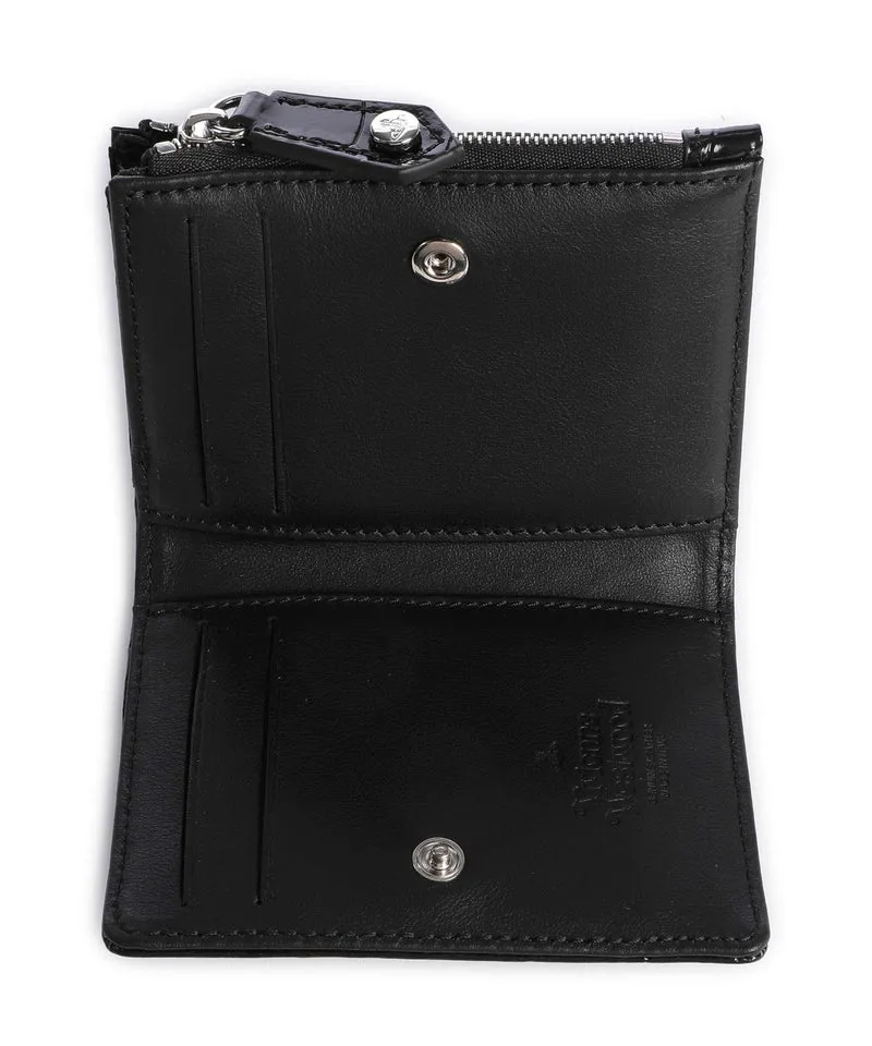Vivienne Westwood Embossed Croc Slim Portefeuille black