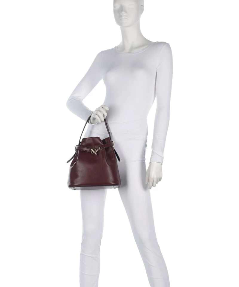 Lauren Ralph Lauren Blaike Medium Sac seau dark garnet