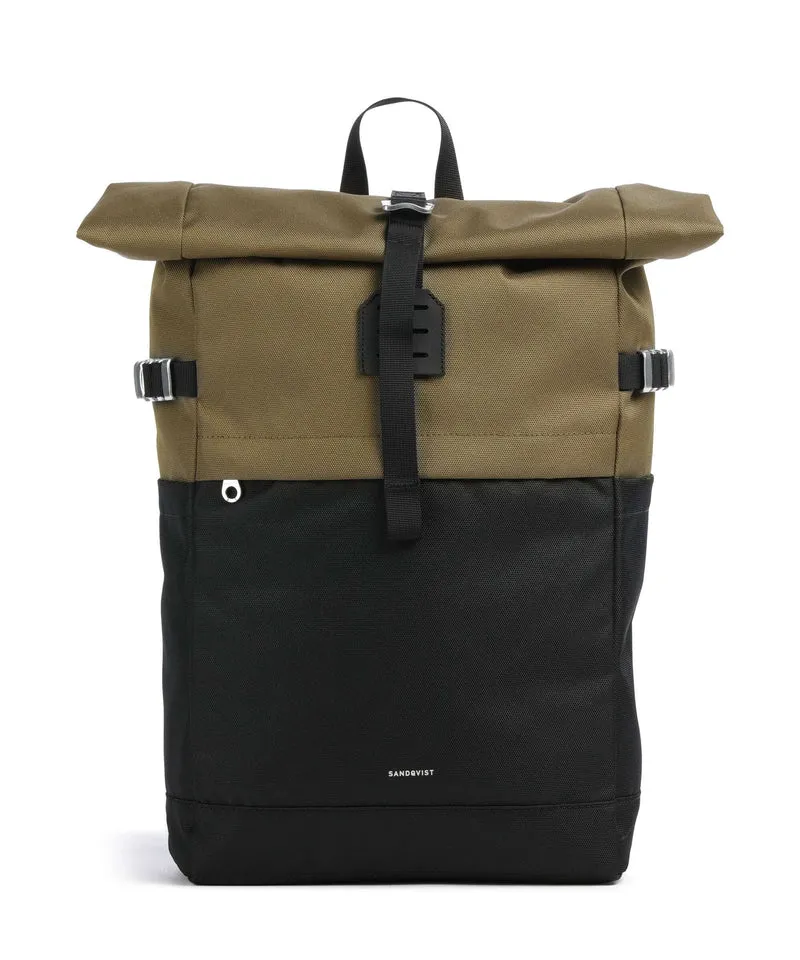 Sandqvist Icon M Sac à dos roll-top multi olive