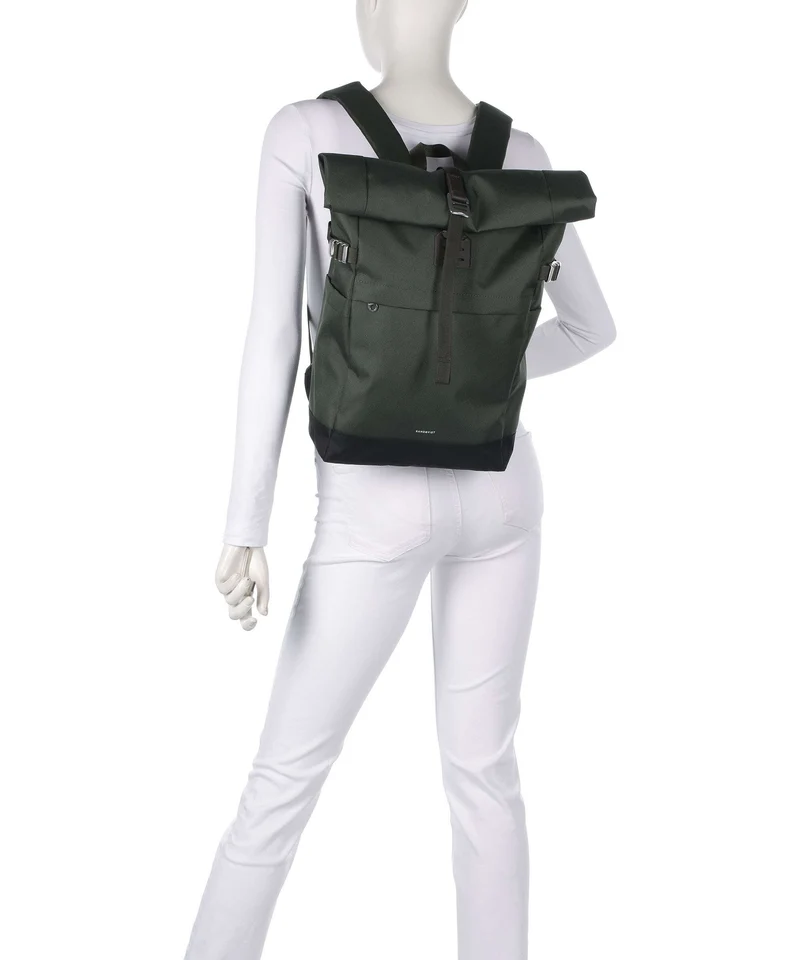 Sandqvist Icon M Sac à dos roll-top multi olive