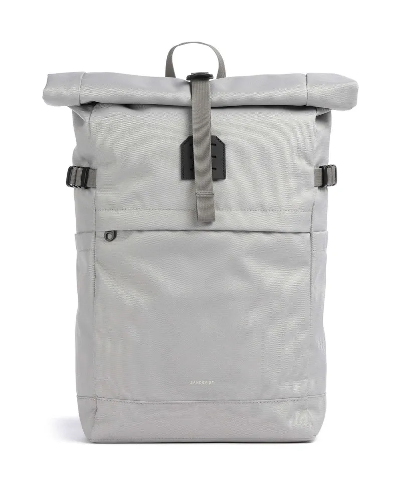 Sandqvist Icon M Sac à dos roll-top light grey