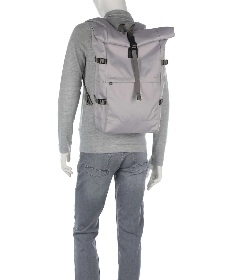 Sandqvist Icon L Sac à dos roll-top light grey