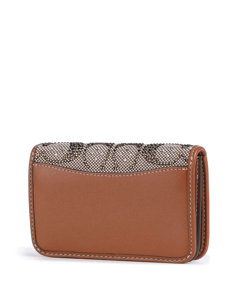 Coach Essential Crystal Signature Jacquard Portefeuille burnished amber