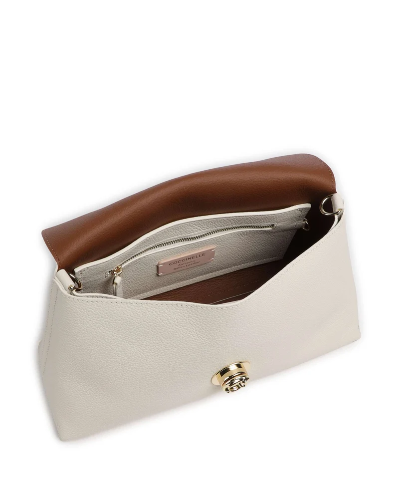 Coccinelle Nikla Sac porté épaule pearl/cognac