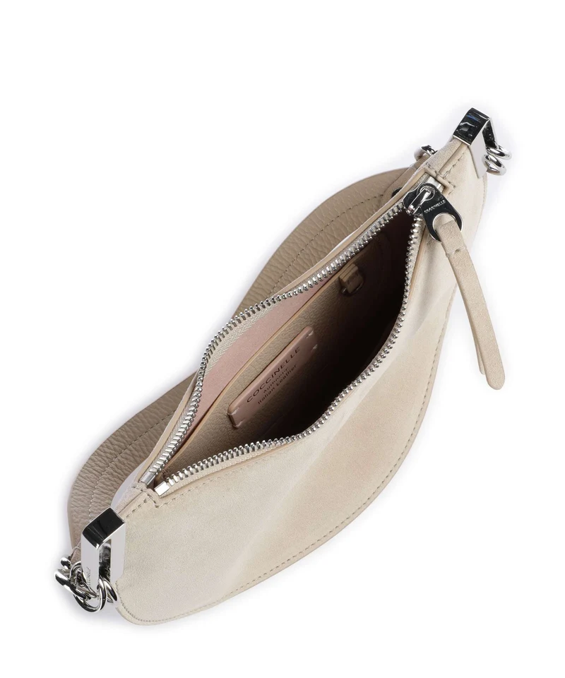 Coccinelle Sunup Suede Sac porté épaule sandshell