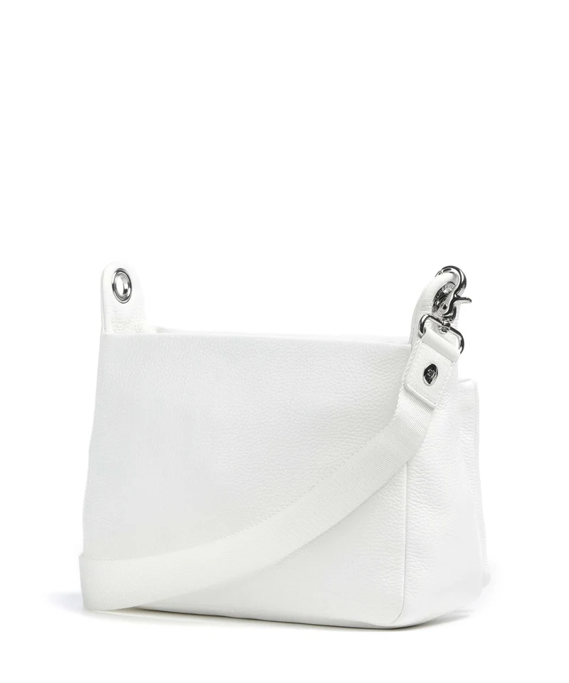 Mandarina Duck Mellow Leather Sac porté épaule blanc