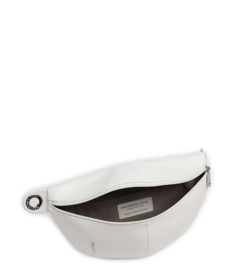 Mandarina Duck Mellow Leather Sac banane blanc