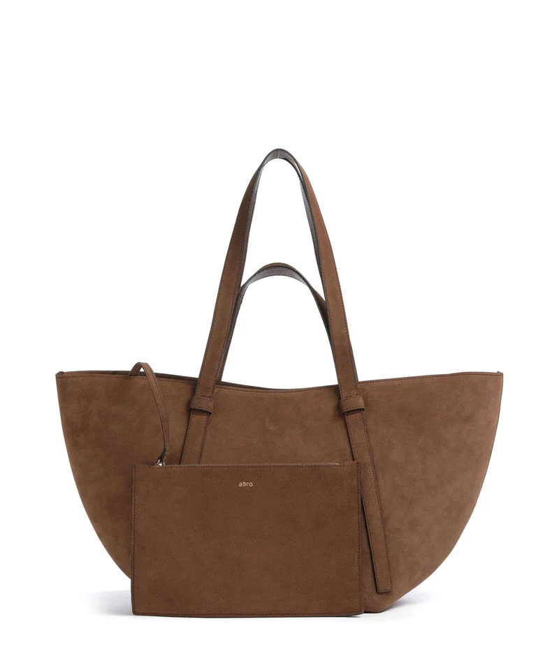Abro Suede Cosmo Large Cabas wood