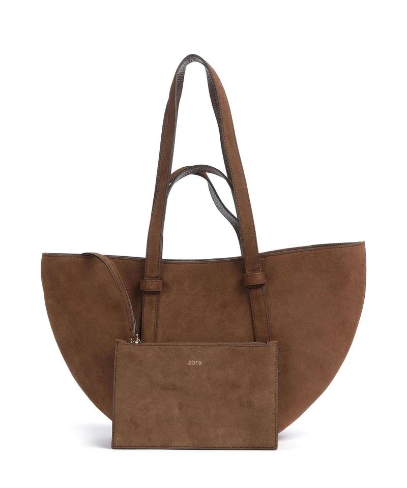 Abro Suede Cosmo Medium Cabas wood