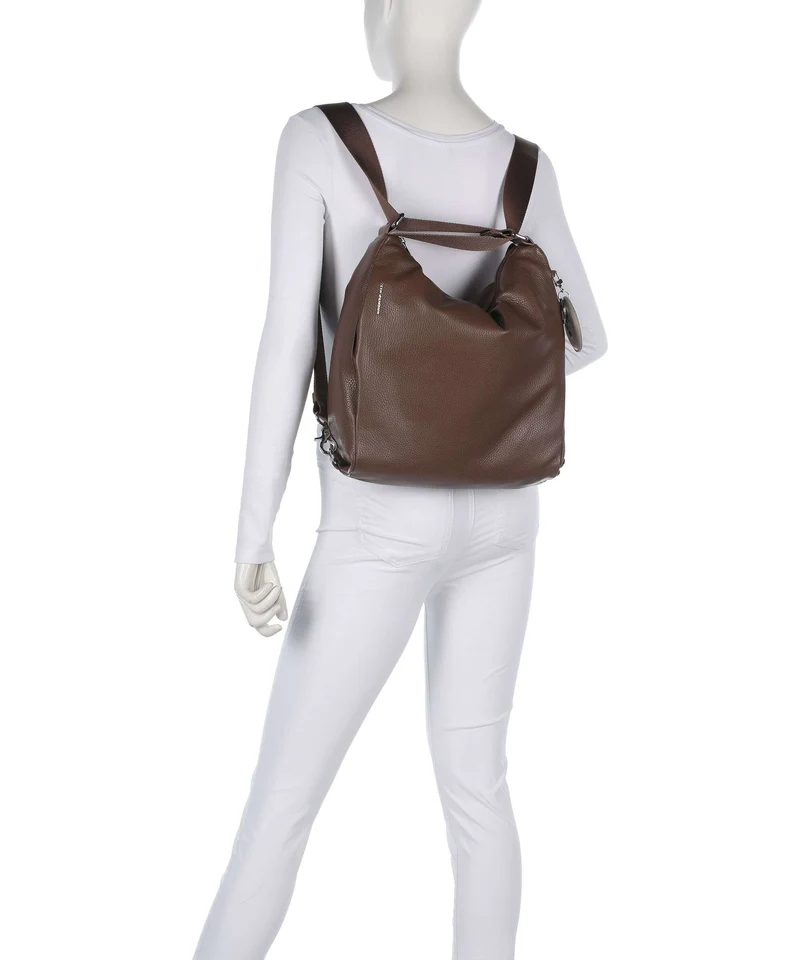 Mandarina Duck Mellow Leather Sac à main porté dos milk chocolate